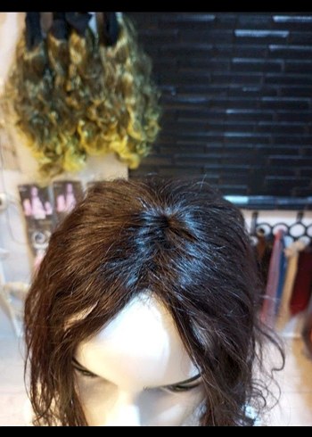 kahve tepelik gercek saç - Görsel 3