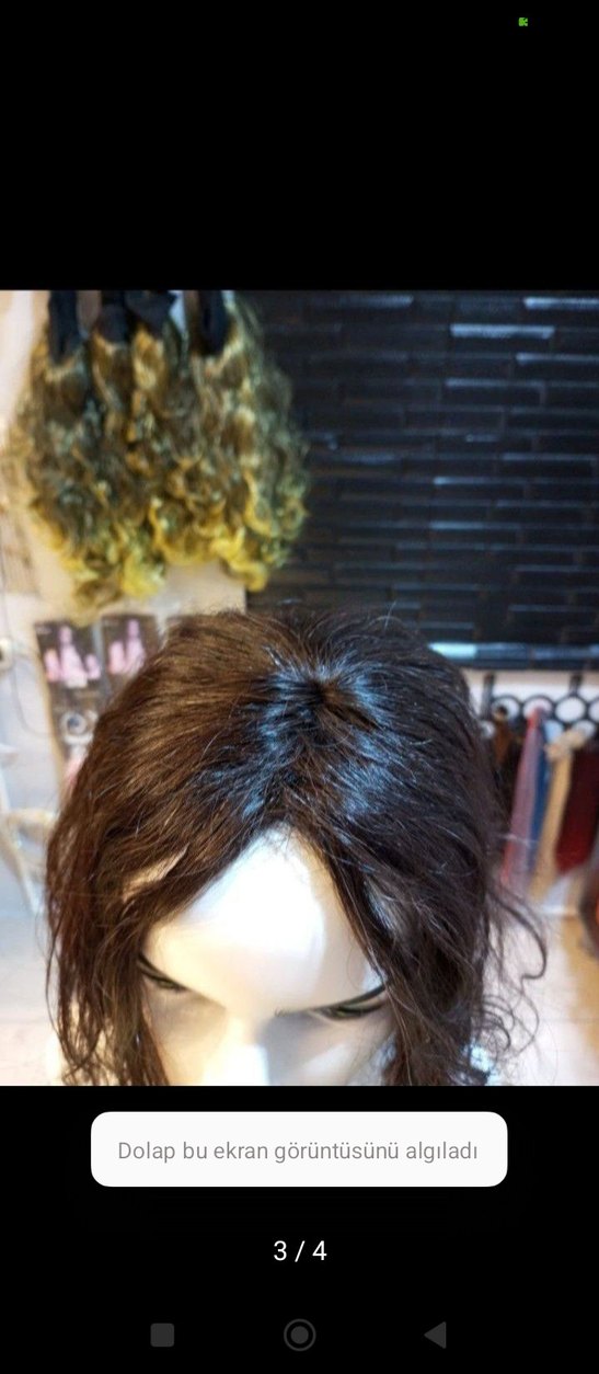 kahve tepelik gercek saç - Görsel 3