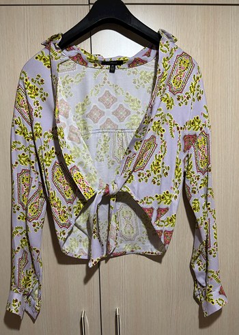 Bohem Desenli Düğmeli Kadın Gömlek - Görsel 2