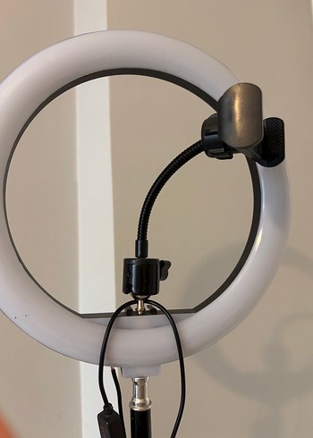 Işıklı Siyah Selfie Çubuğu ve Tripod - Görsel 4