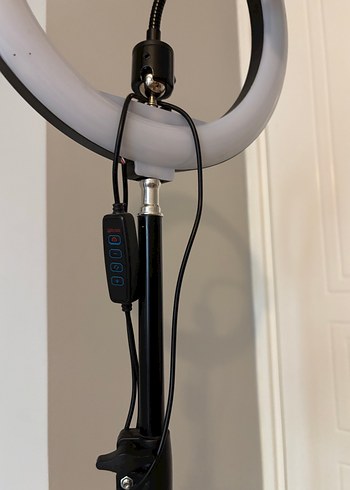 Işıklı Siyah Selfie Çubuğu ve Tripod - Görsel 3