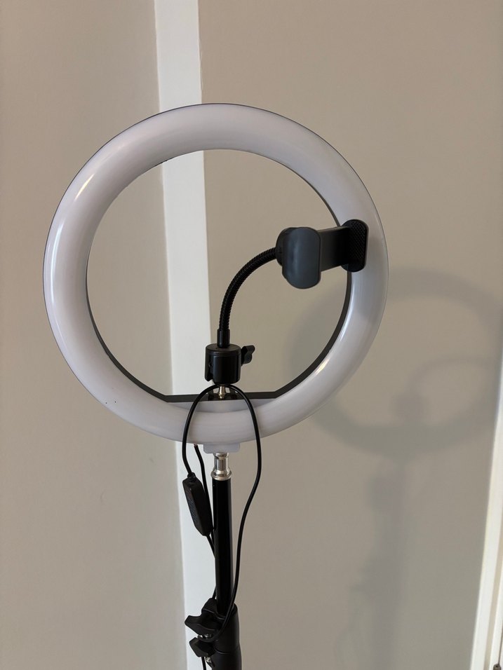 Işıklı Siyah Selfie Çubuğu ve Tripod - Görsel 2