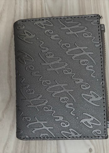 Benetton Gri Desenli Deri Kadın Cüzdan Orjinal - Görsel 2