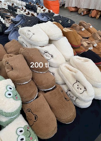Zara Kahverengi Kürklü Kadın Süet Terlik ve diğerleri
