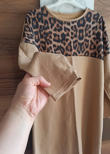 LC Waikiki Uzun Kollu Leopar Desenli Kadın Tunik