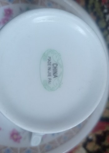 Çiçek Desenli Pastel Kahve Fincanı Takımı Eskilerden Kalma - Görsel 3