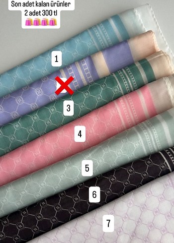 Pastel Renkli Erkek Mendilleri, 2 adet 300 TL