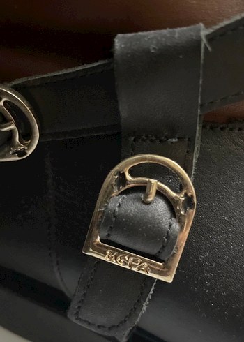39 Beden Kahverengi Tokalı Deri Dizüstü çizme