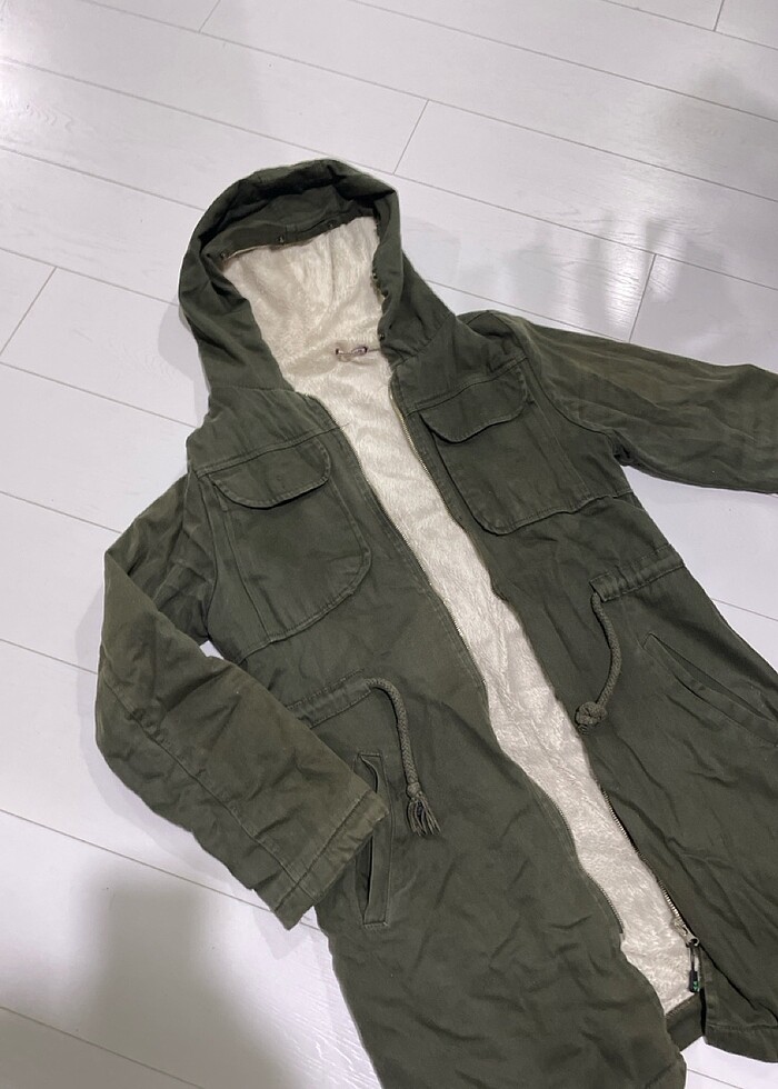 Haki renk parka - Görsel 2