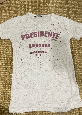 Diğer Beyaz Baskili Erkek Tisort Loose Fit