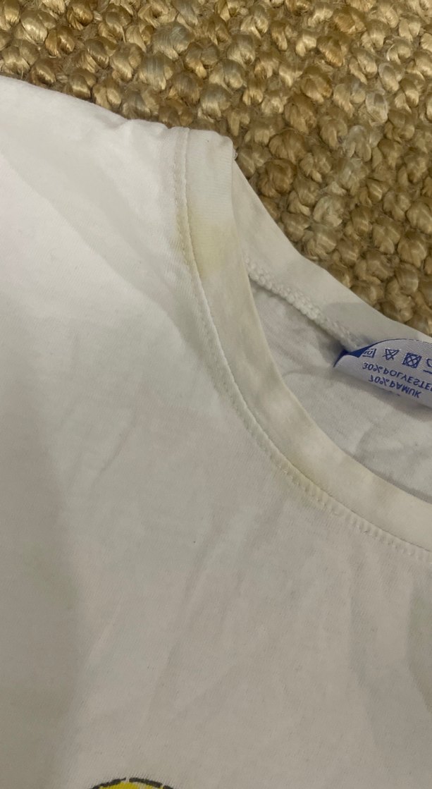 Beyaz Baskılı Hamile Tişörtü, Kısa Kollu, Rahat Kesim %70 pamuk - Görsel 4