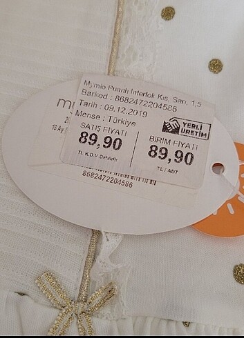 12-18 Ay Beden beyaz Renk Elbise