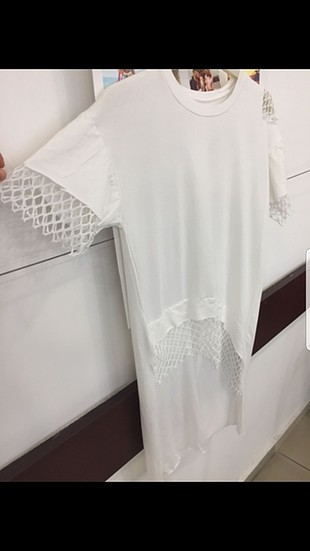 File detaylı beyaz bluz - Görsel 3