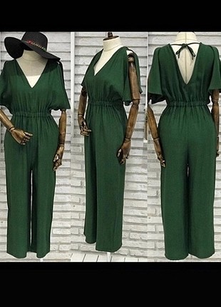 Zara model yeşil tulum - Görsel 6