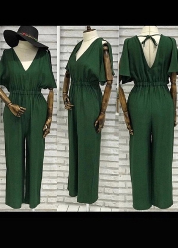 Zara model yeşil tulum - Görsel 3