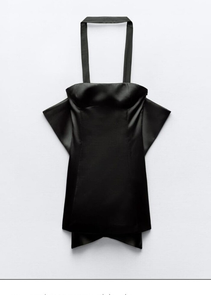 ZARA KURDELE FİYONK DETAY KISA ABİYE - Görsel 2