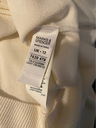 l Beden beyaz Renk Marks and Spencer triko ceket