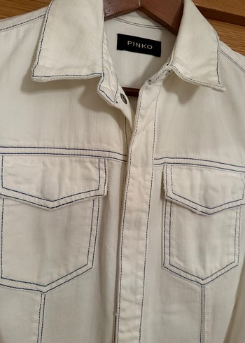 Pinko Beyaz Denim tulum - Görsel 7