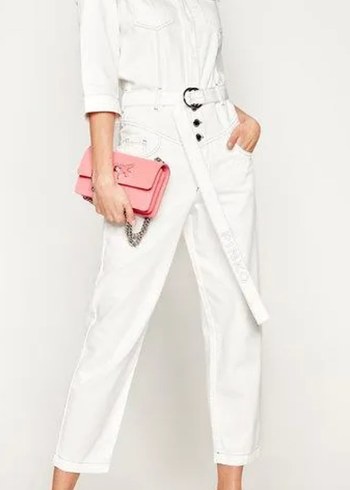 Pinko Beyaz Denim tulum - Görsel 2