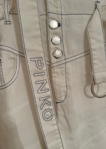 Pinko Beyaz Denim tulum - Görsel 6