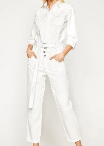 Pinko Beyaz Denim tulum - Görsel 5