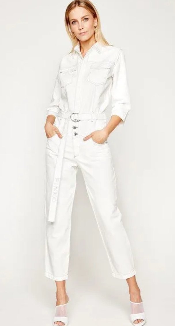 Pinko Beyaz Denim tulum - Görsel 5