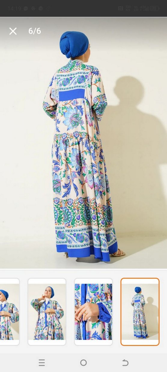 Bohem Desenli Uzun Kadın Elbise - Görsel 2