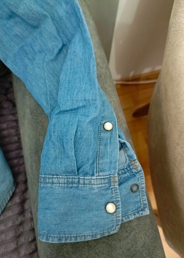 Mavi erkek gömlek - Görsel 4