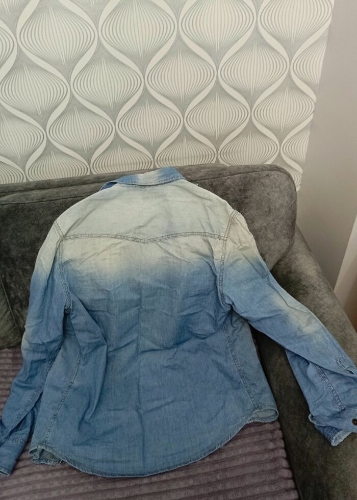 Mavi erkek gömlek - Görsel 2