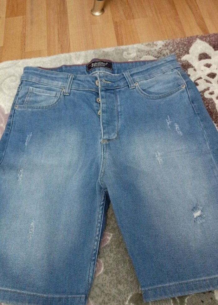 Yeni kullanılmadı erkek kot şort - Görsel 4