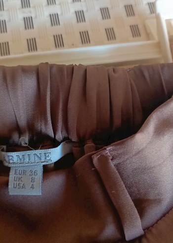 Kahverengi Drapeli Uzun Kadın takım - Görsel 4