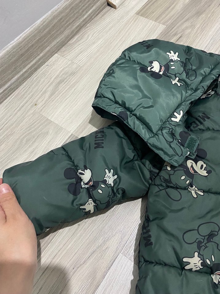 Erkek Çocuk Kapüşonlu Baskılı Fermuarlı Mont - Görsel 3