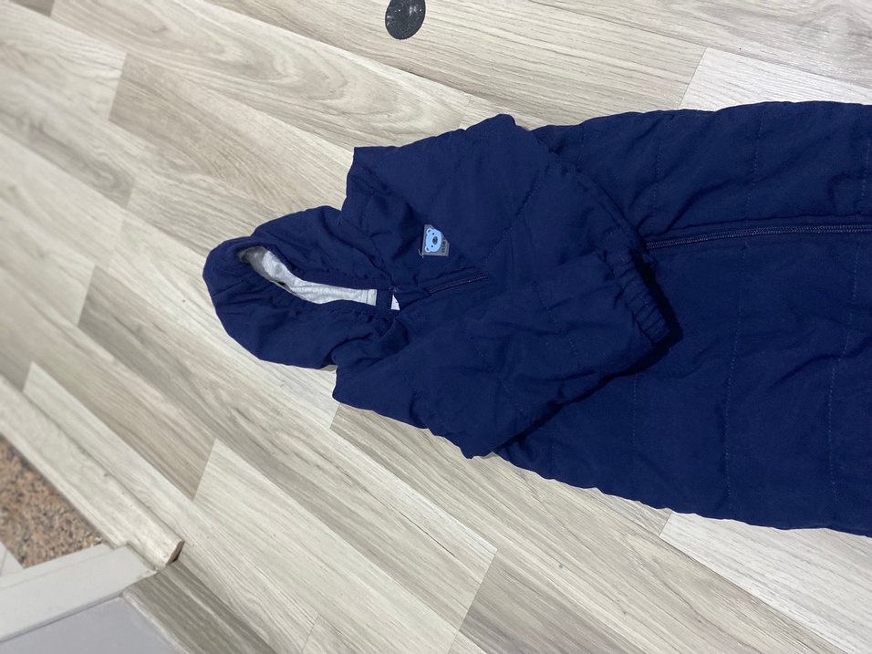 Erkek Bebek Koyu Mavi Polar Tulumu - Görsel 5