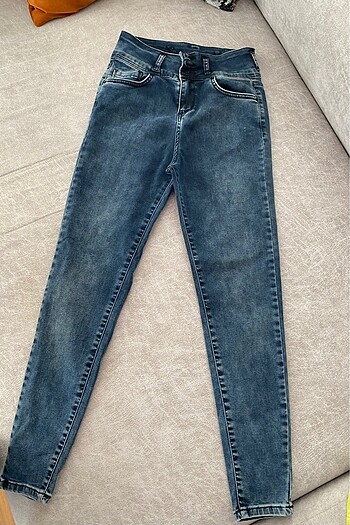 Likralı lacivert jean - Görsel 2