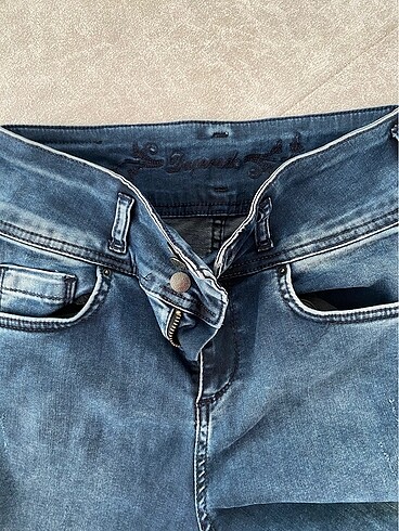 Likralı lacivert jean - Görsel 4