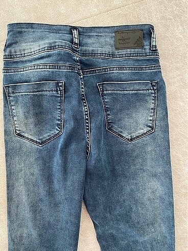 Likralı lacivert jean - Görsel 5