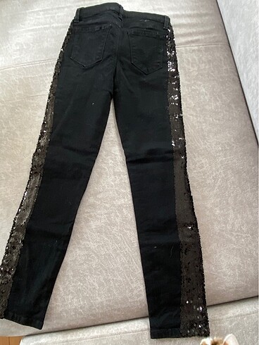Siyah payetli jean - Görsel 5