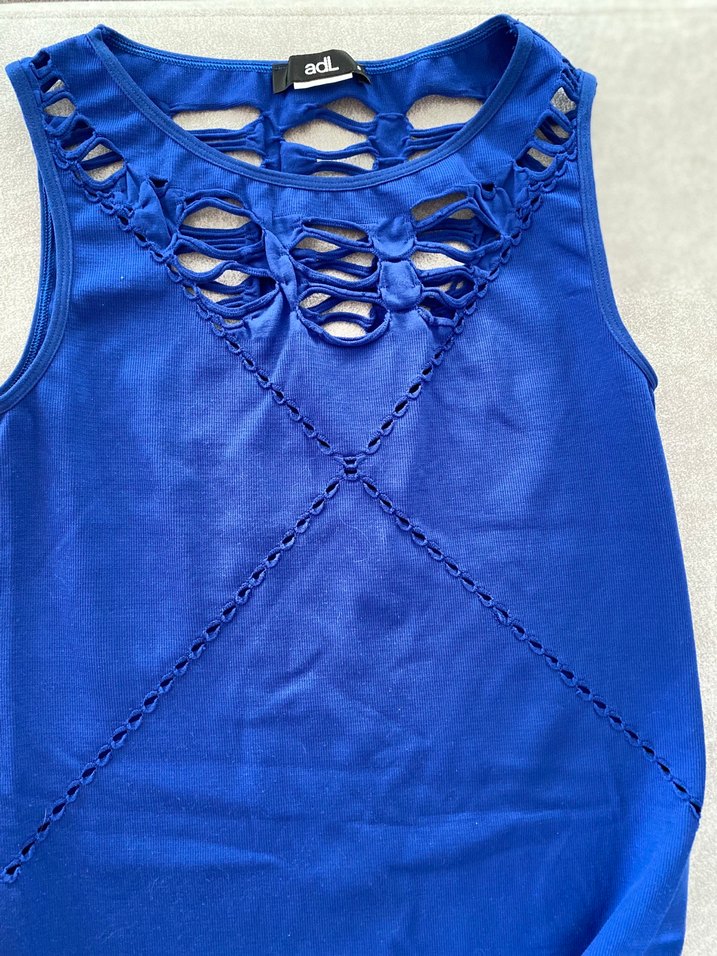 Drapeli Kolsuz Lacivert Uzun Elbise - Görsel 2