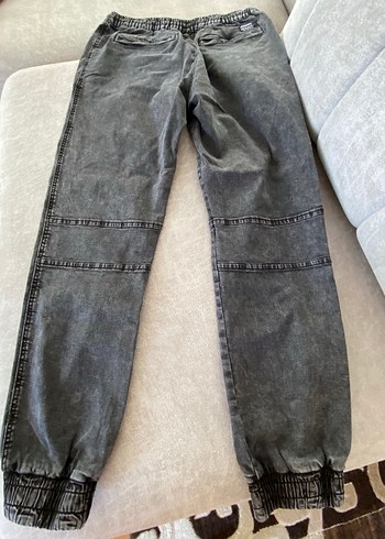 Gri Erkek Denim Bol Kesim Jeans - Görsel 4