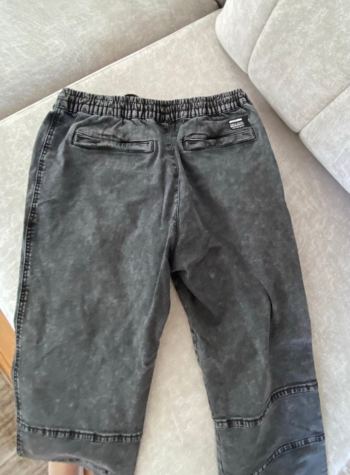 Gri Erkek Denim Bol Kesim Jeans - Görsel 5