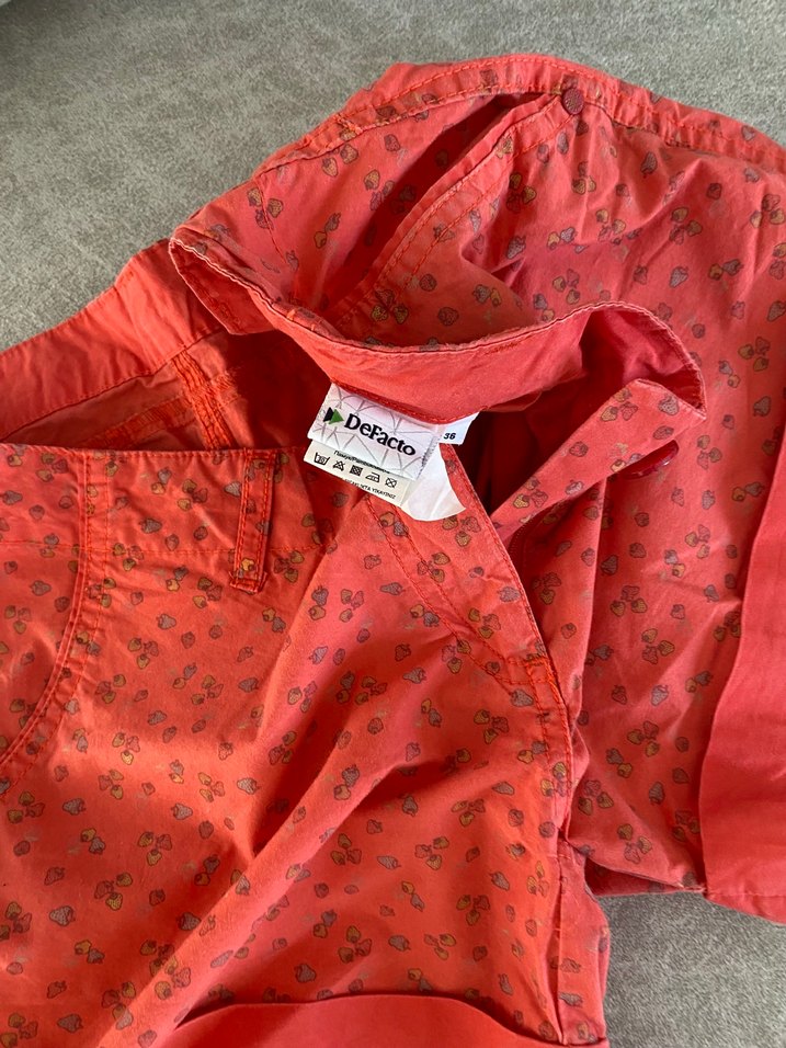 Renkli  Desenli Kısa Kadın Şort - Görsel 3