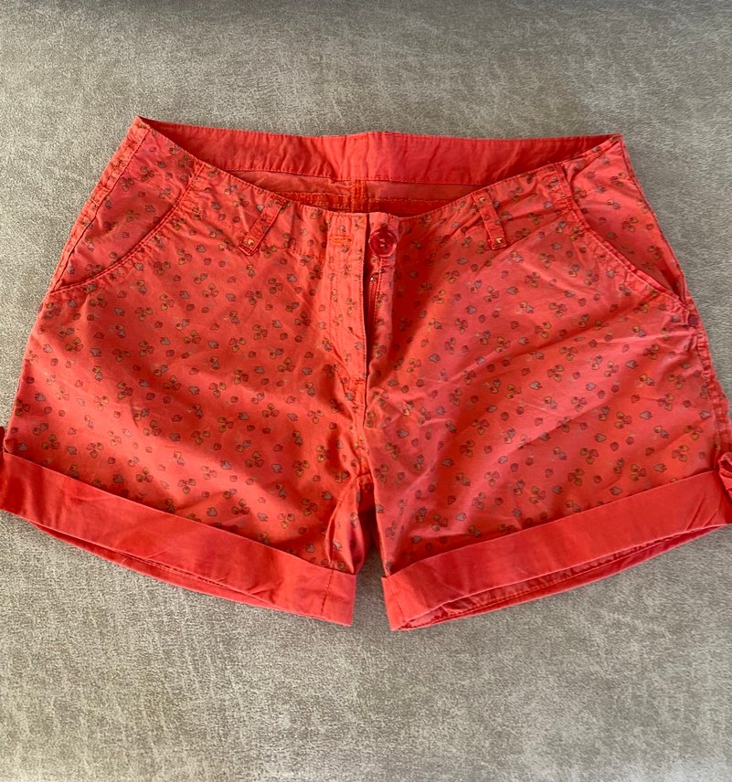 Renkli  Desenli Kısa Kadın Şort - Görsel 2