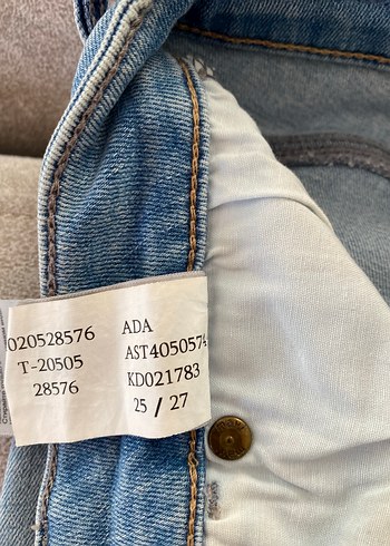 Bej Renkli Kadın Denim Pantolon - Görsel 5