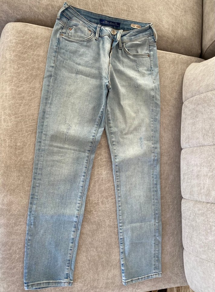 Bej Renkli Kadın Denim Pantolon - Görsel 2