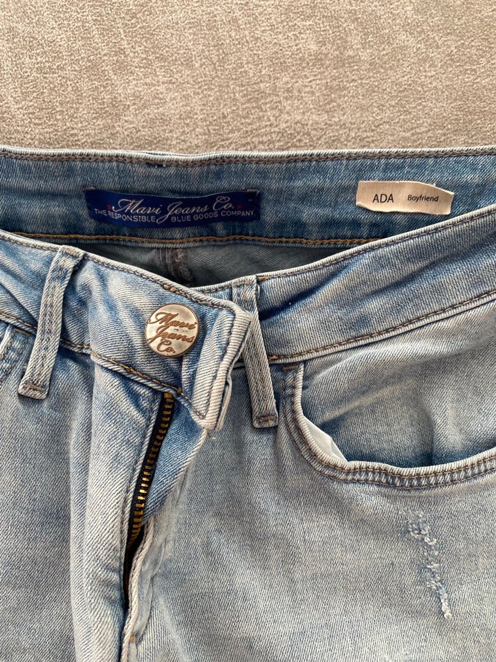 Bej Renkli Kadın Denim Pantolon - Görsel 4