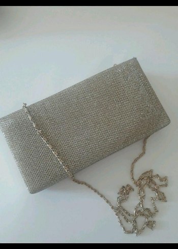 Louis Vuitton Zincir Detaylı Gold Kadın Abiye Çanta