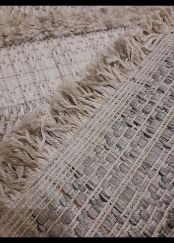 Bej ve Gri Bohem Tarzı Halı - Görsel 2