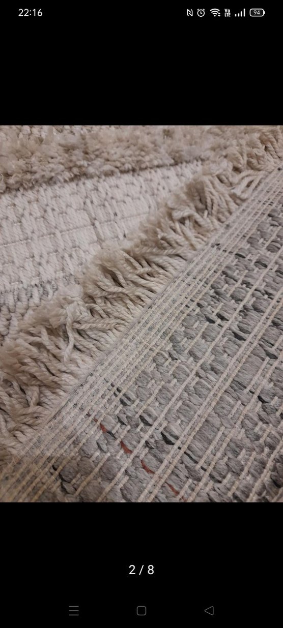 Bej ve Gri Bohem Tarzı Halı - Görsel 2