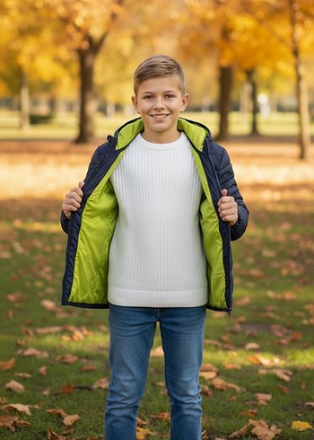 LCW Astarlı Siyah Erkek Mont - Görsel 2