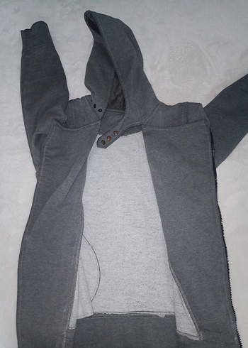 Gri Erkek Çocuk Kapüşonlu Sweatshirt - Görsel 5